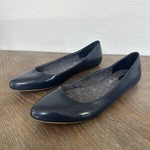 Womens Dr. Scholls True Comfort Slip On Solid Navy Blue Ballet Flats Size 8
